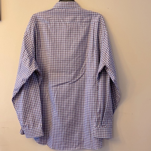 🌞Club Room Regular fit 💯cotton plaid dress men’s dress shirt l/s 17.5(36/37) - Picture 4 of 11